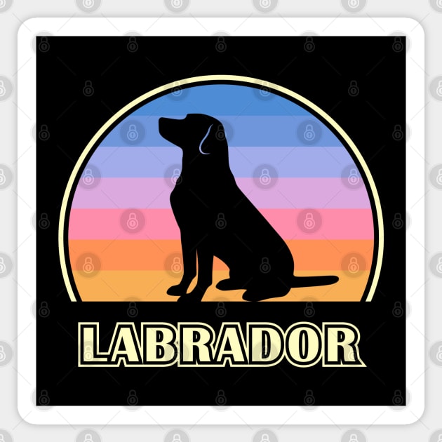 Labrador Retriever Vintage Sunset Dog Sticker by millersye